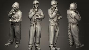 Military figurines tank crew usa 2 04 3d model